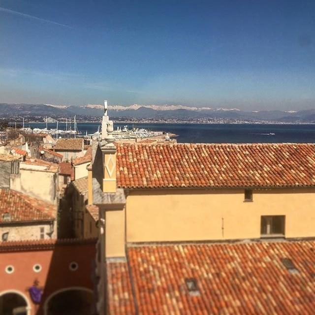 #nice view from #antibes with snow on the mountains in #march