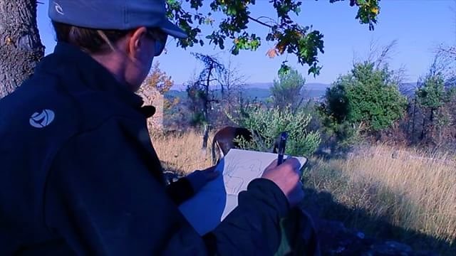 #Drawing in the local hills this #December in Provence #wintersun 